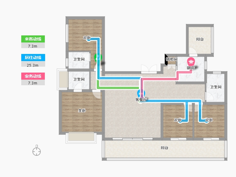 贵州省-贵阳市-融汇湖城一品-130.01-户型库-动静线