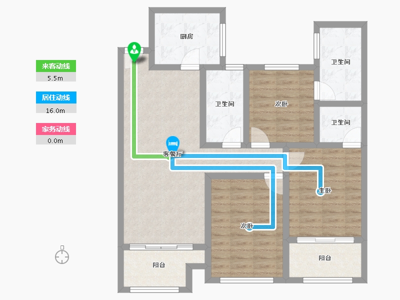 浙江省-杭州市-顺发美哉美城-88.00-户型库-动静线