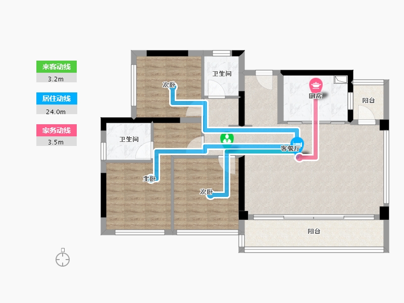 四川省-成都市-国贸人居海上蓉屿-92.39-户型库-动静线