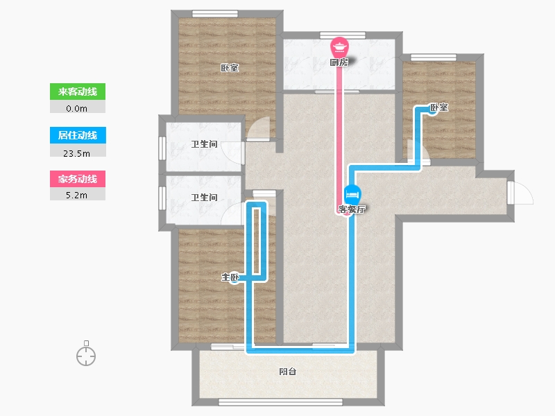 陕西省-铜川市-胜达君悦府-102.40-户型库-动静线