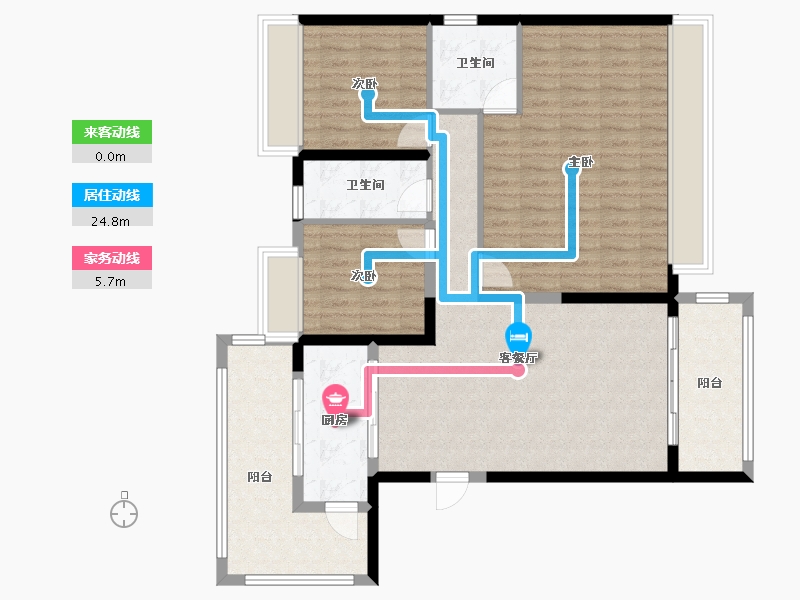 广东省-潮州市-龙光阳光华府展厅-114.00-户型库-动静线