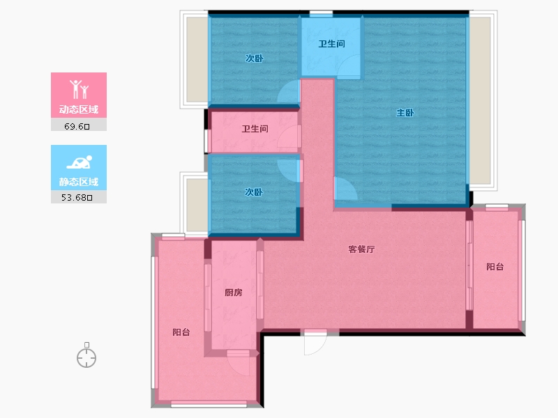 广东省-潮州市-龙光阳光华府展厅-114.00-户型库-动静分区