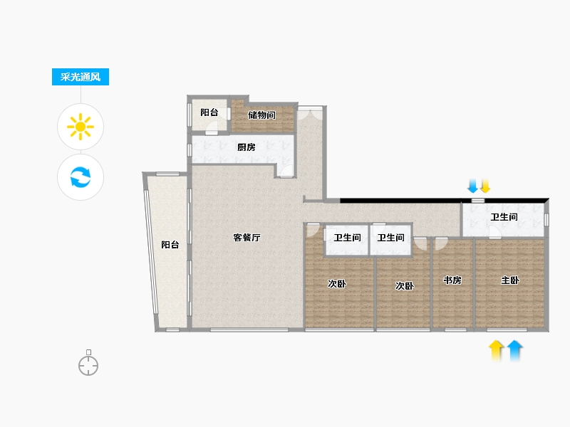 重庆-重庆市-来福士-300.00-户型库-采光通风