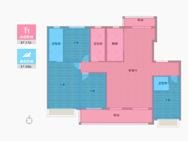 河南省-商丘市-建业十八城9期·滨河赋-140.00-户型库-动静分区