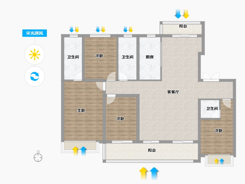 河南省-商丘市-建业十八城9期·滨河赋-140.00-户型库-采光通风