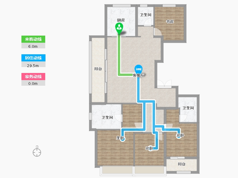 浙江省-杭州市-绿城沁百合-138.49-户型库-动静线