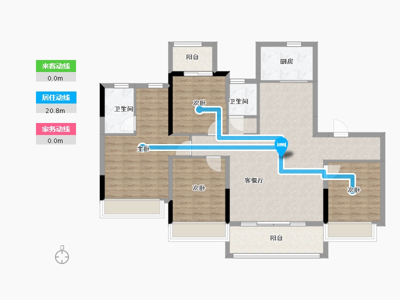 浙江省-杭州市-建发之江城投云涌之江-111.20-户型库-动静线