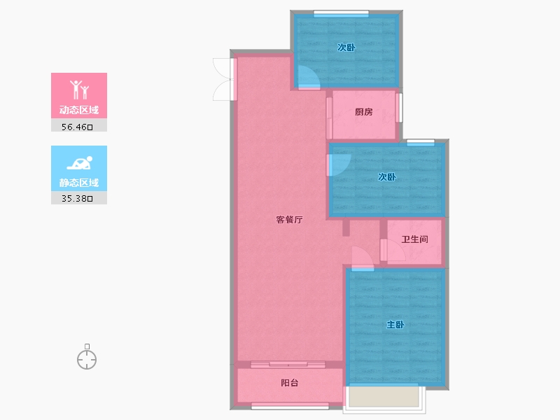 甘肃省-天水市-天麟名城苑-98.02-户型库-动静分区