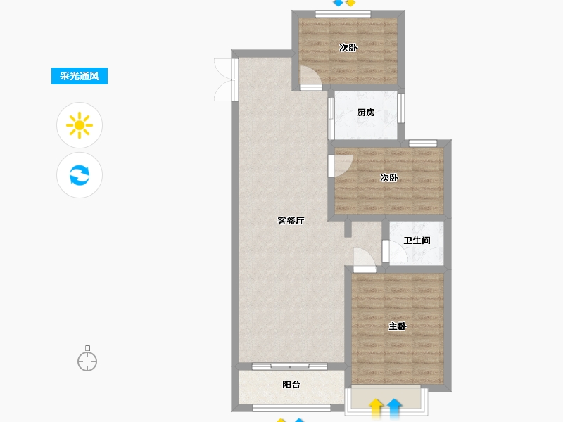 甘肃省-天水市-天麟名城苑-98.02-户型库-采光通风