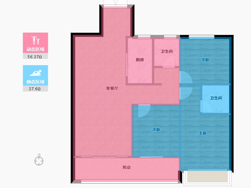 河北省-石家庄市-大者安吉-93.60-户型库-动静分区