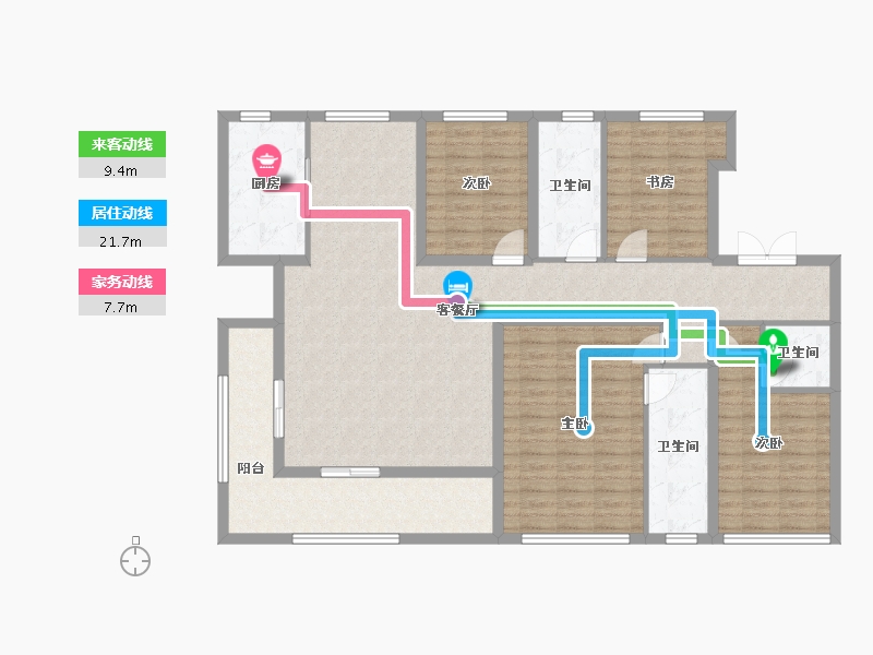 河南省-商丘市-建业十八城9期·滨河赋-140.12-户型库-动静线