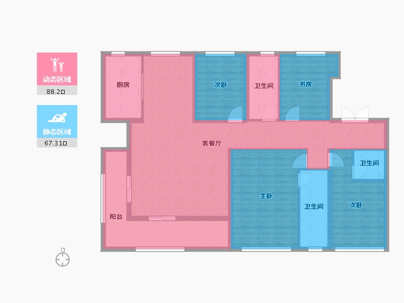 河南省-商丘市-建业十八城9期·滨河赋-140.12-户型库-动静分区