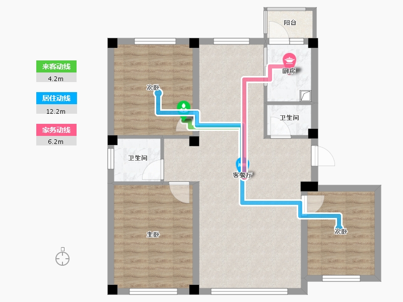 黑龙江省-大庆市-欣华里-78.34-户型库-动静线