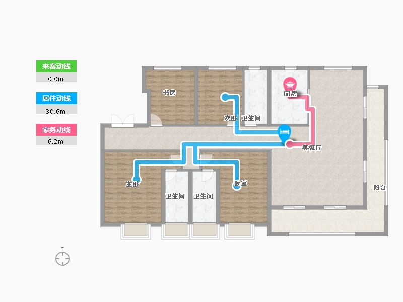 河南省-商丘市-建业十八城9期·滨河赋-172.00-户型库-动静线