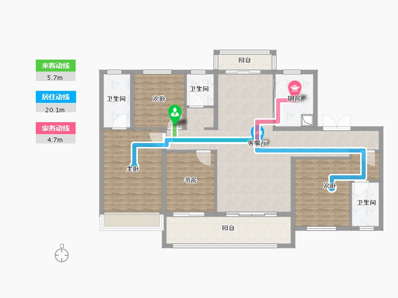 河南省-济源市-合生龙岗府-138.40-户型库-动静线