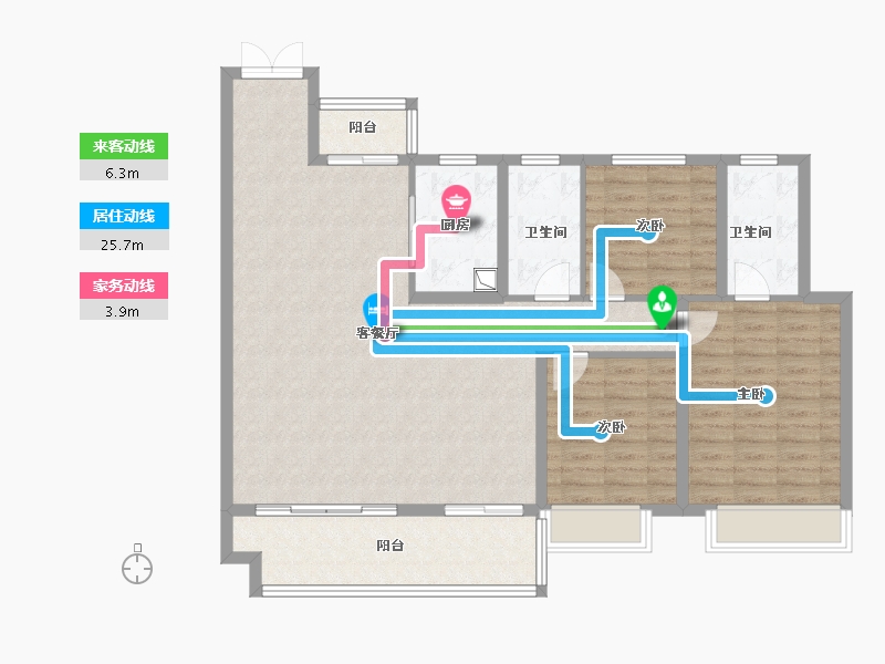 河南省-商丘市-建业十八城9期·滨河赋-114.49-户型库-动静线