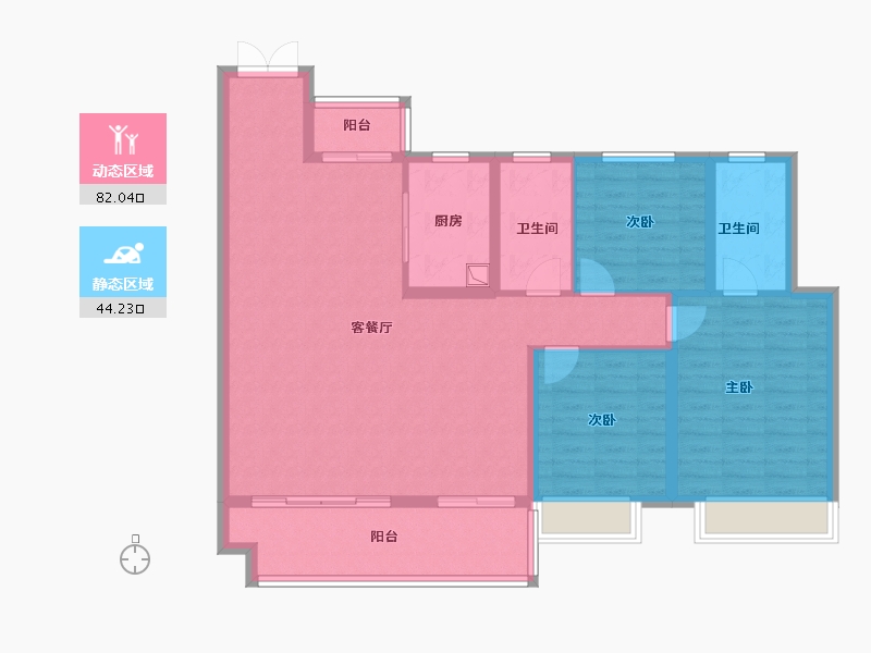 河南省-商丘市-建业十八城9期·滨河赋-114.49-户型库-动静分区