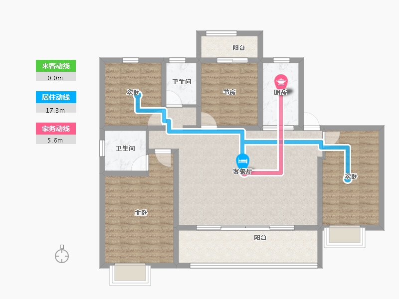 陕西省-宝鸡市-金御华府-108.45-户型库-动静线