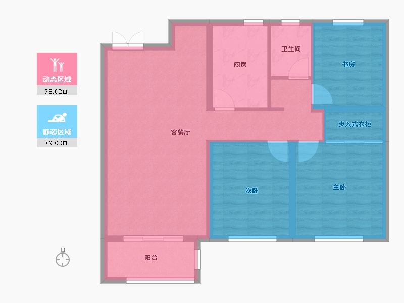 河北省-保定市-幸福里小区-87.25-户型库-动静分区