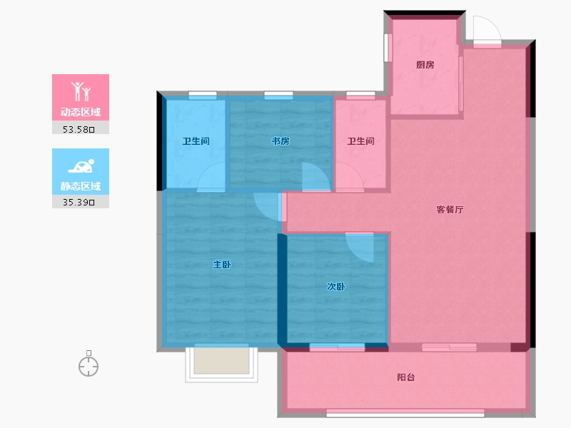 海南省-临高县-国厦御澜湾-80.37-户型库-动静分区