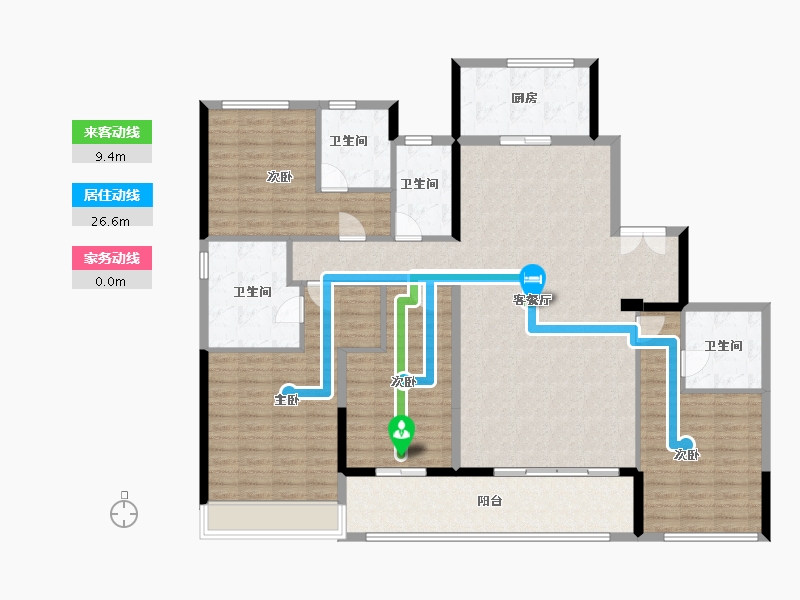 浙江省-杭州市-滨江潮语鸣翠轩-159.20-户型库-动静线