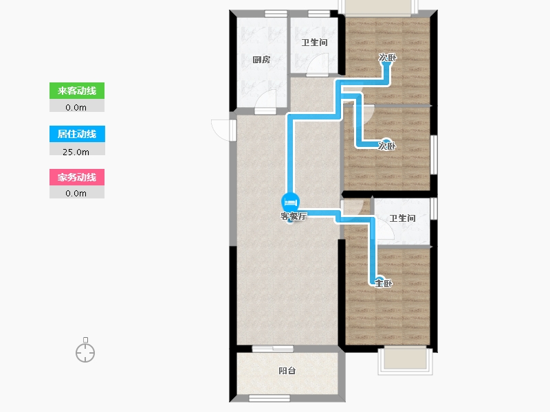 湖北省-武汉市-融创九坤璟宸时代-86.40-户型库-动静线