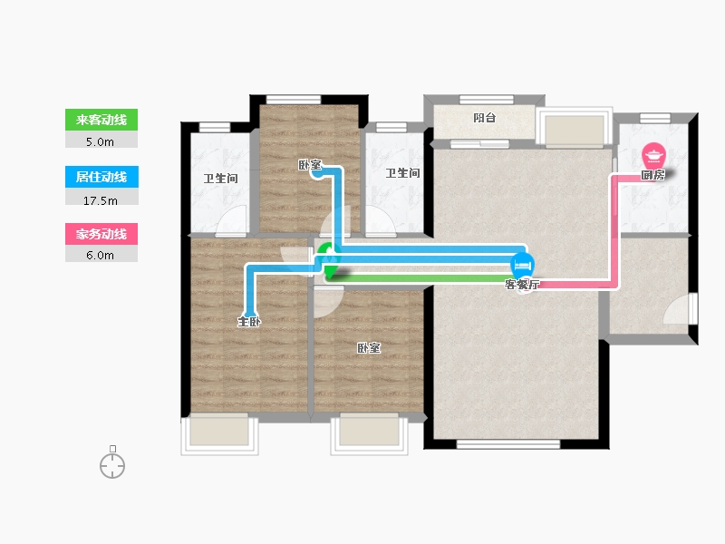 福建省-厦门市-保利联发锦上-90.40-户型库-动静线