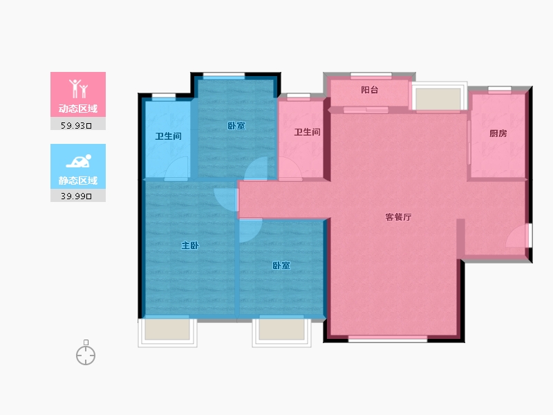 福建省-厦门市-保利联发锦上-90.40-户型库-动静分区