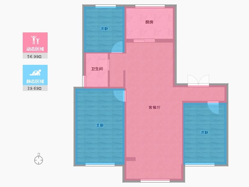 甘肃省-酒泉市-嘉星尚品雲璟-87.15-户型库-动静分区