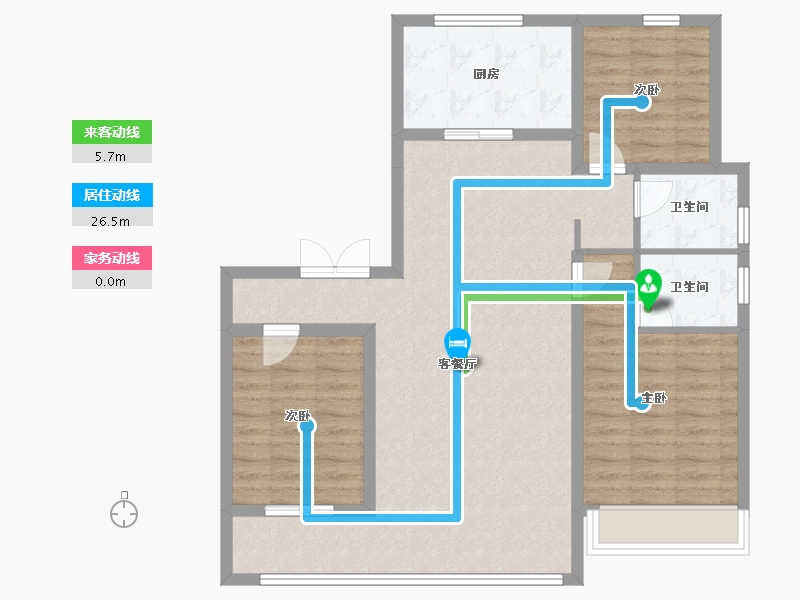 甘肃省-酒泉市-嘉星尚品雲璟-97.20-户型库-动静线