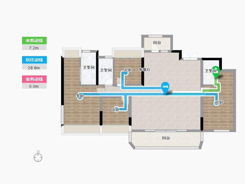 四川省-成都市-中国铁建西派善境-135.62-户型库-动静线