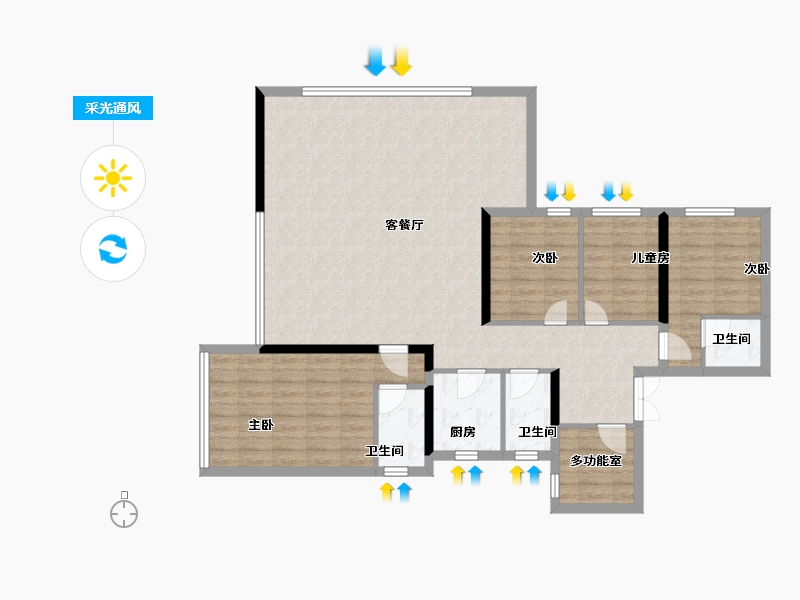 贵州省-遵义市-百里侯潮府-112.14-户型库-采光通风