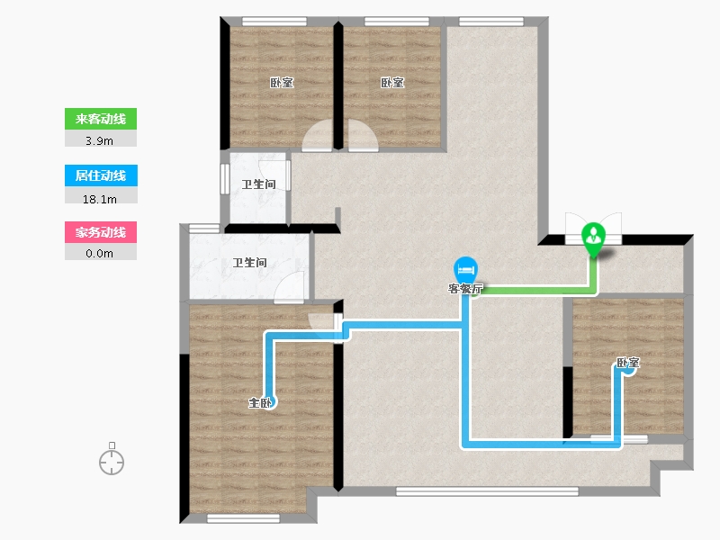 宁夏回族自治区-银川市-中房·万科锦曜-124.14-户型库-动静线