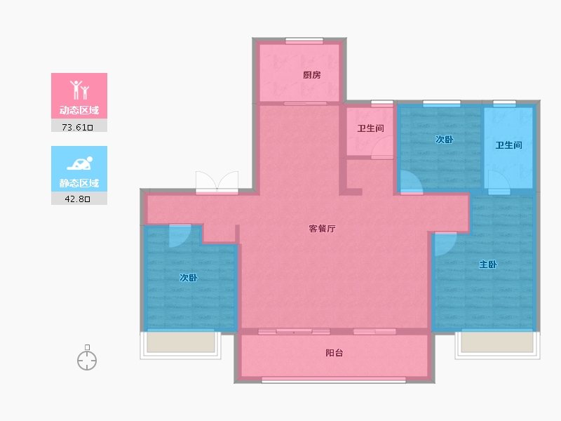 陕西省-铜川市-榕·熙林岳-104.94-户型库-动静分区