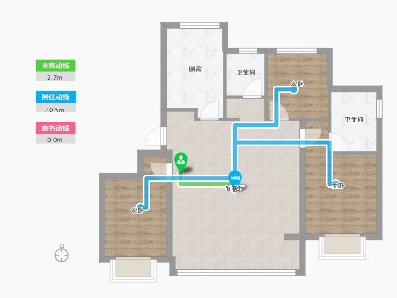 浙江省-宁波市-轨交·悦东上境府-81.14-户型库-动静线