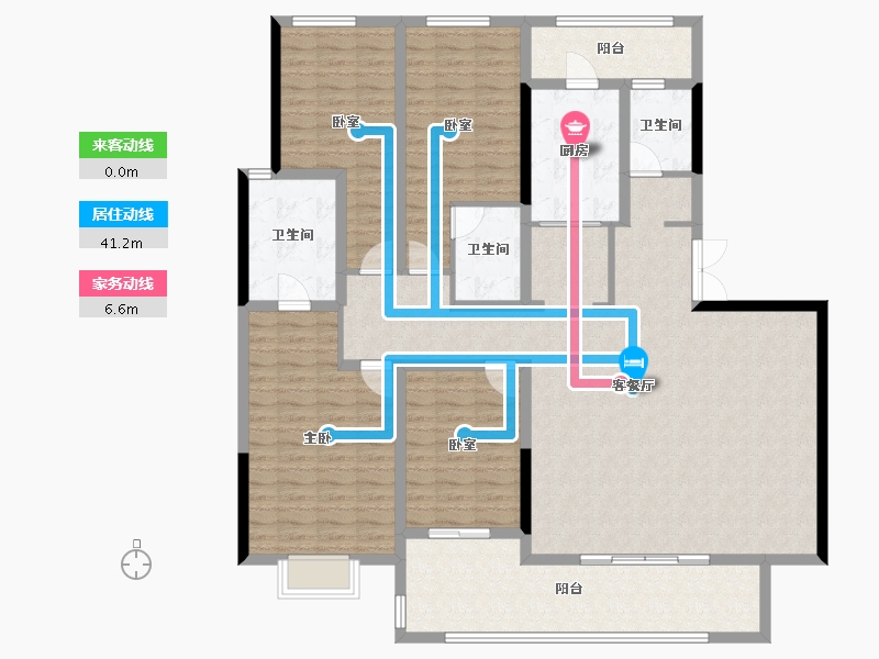 云南省-昆明市-北大资源·滇海壹号-160.57-户型库-动静线