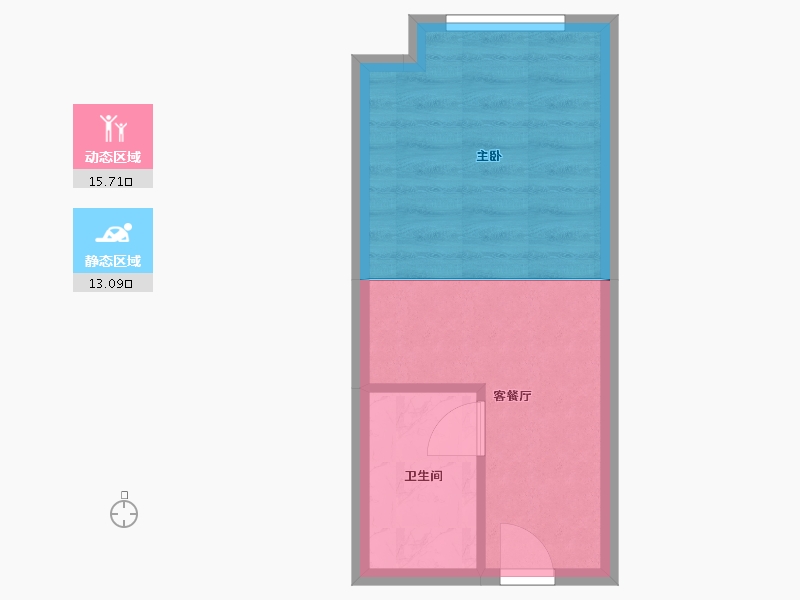 广东省-珠海市-宝龙珑寓-40.00-户型库-动静分区