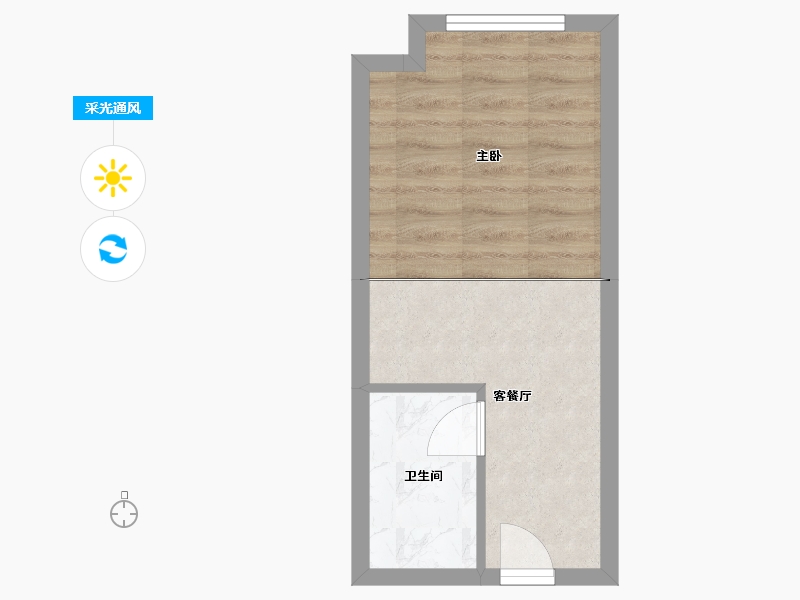 广东省-珠海市-宝龙珑寓-40.00-户型库-采光通风