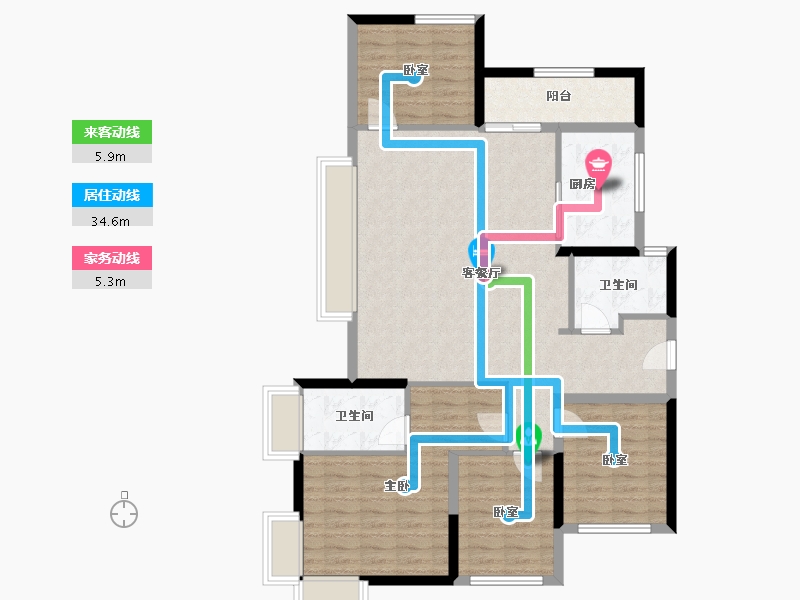 福建省-厦门市-保利联发锦上-110.40-户型库-动静线