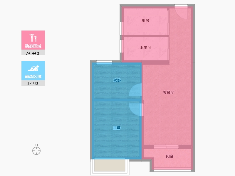 浙江省-杭州市-襄贤望府-49.00-户型库-动静分区