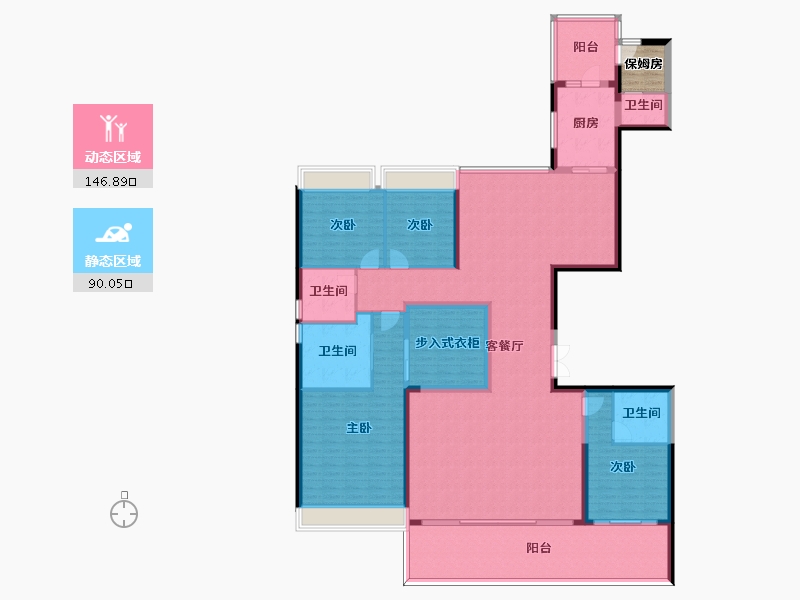 广东省-惠州市-金地招商中交未来花园-230.15-户型库-动静分区