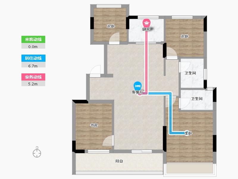 浙江省-绍兴市-卧龙·石泗里-100.00-户型库-动静线