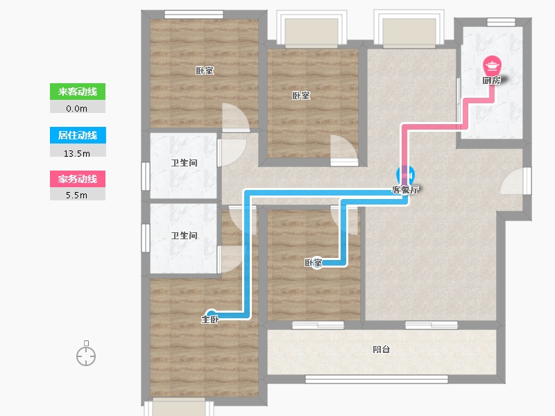 福建省-漳州市-建发朗云-94.76-户型库-动静线