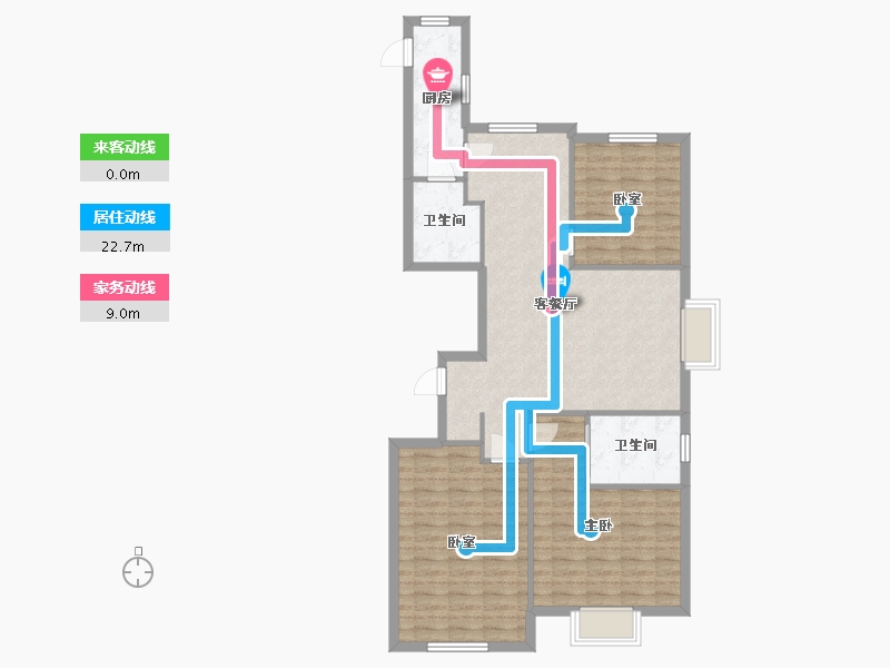 山东省-烟台市-黄海明珠山庄-100.00-户型库-动静线