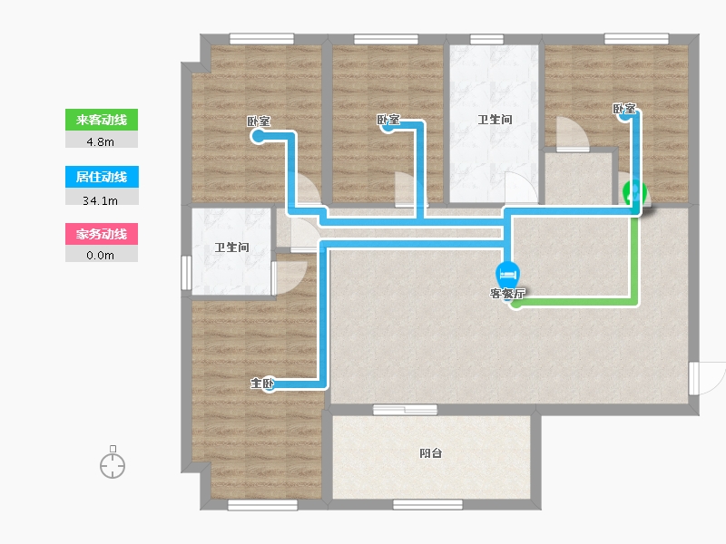 湖北省-武汉市-港湾江城-103.20-户型库-动静线