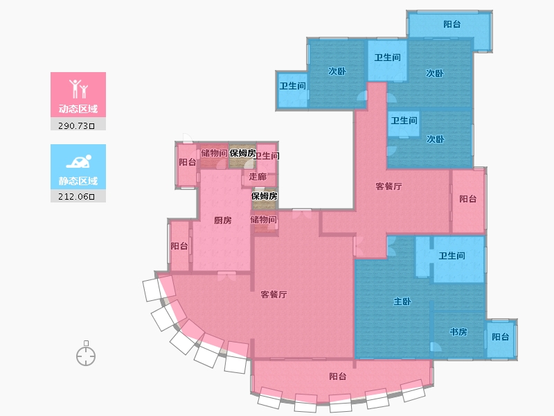 上海-上海市-汤臣一品-477.60-户型库-动静分区