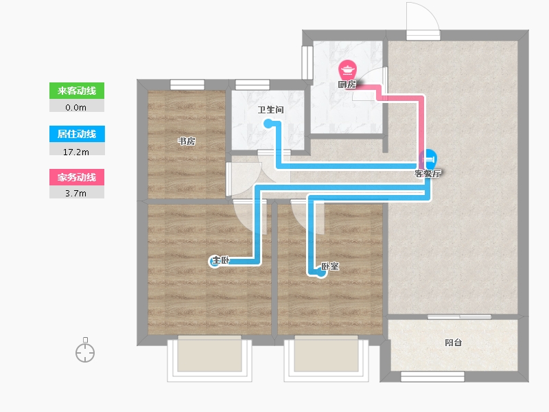 山东省-青岛市-佳源华府-74.40-户型库-动静线