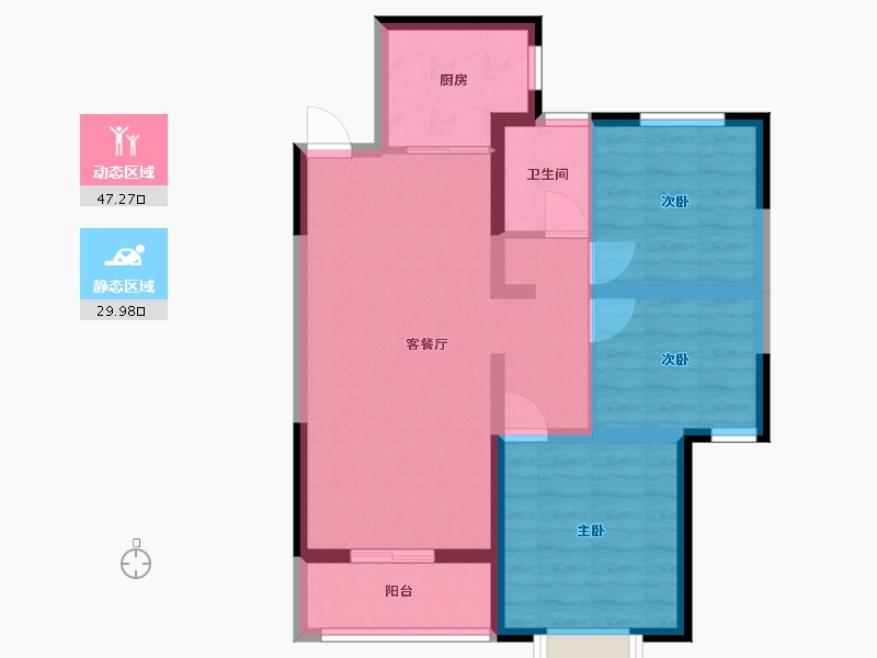 山西省-晋城市-紫东国际小区-83.00-户型库-动静分区