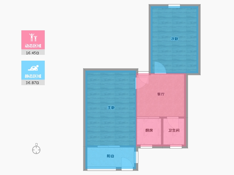 江苏省-南京市-迎江园小区-45.84-户型库-动静分区