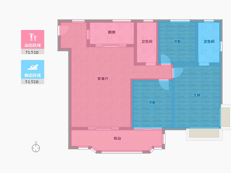 河北省-邢台市-天一城-北区-110.40-户型库-动静分区